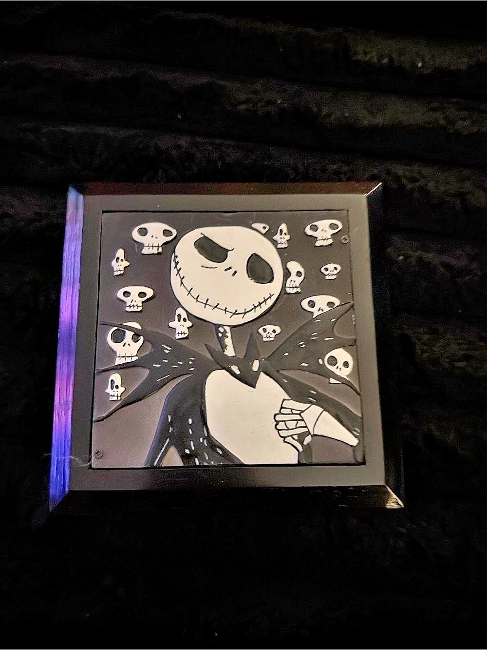 The Colibert Group, Inc. Jack Skellington jewelry box. Black